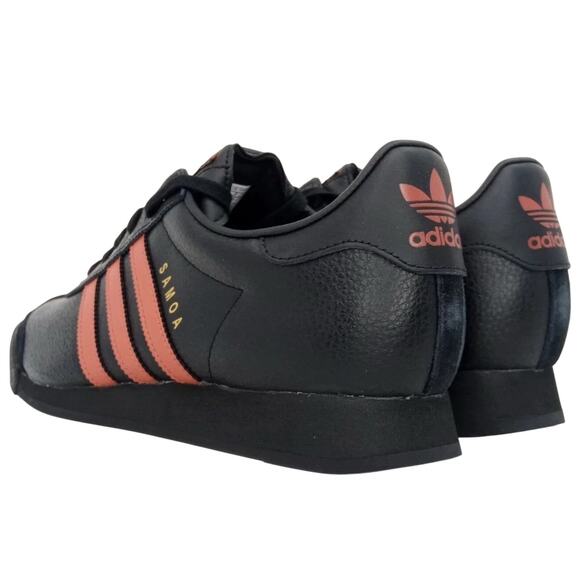 Adidas Originals Samoa Men's Size 13 Black Red Pebbled Leather Sneakers - Picture 5 of 9